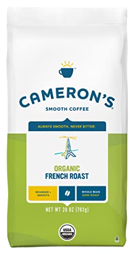 Cameron's Coffee Roasted Whole Bean Coffee, Organic French Roast, 28 Ounce