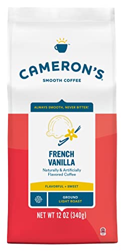 Cameron's Coffee Roasted Ground Coffee Bag, Flavored, French Vanilla, 12 Ounce (Packaging may vary)