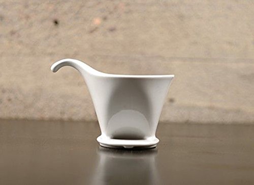 ZERO JAPAN Ceramic Coffee Dripper for #2 or #4 paper filter - Drip Cone Brewer - White