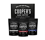 Bourbon Barrel Aged Coffee Whole Bean Set, Single Origin Sumatra Whiskey, Ethiopian Rye, Rwanda Rum Roasted Coffee Beans (Ground, 4 Ounce (Pack of 3))