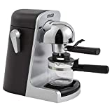 Imusa USA GAU-18215 4 Cup Bistro Electric Espresso/Cappuccino Maker with Carafe, Silver