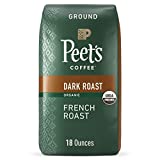 Peet's Coffee, Dark Roast Ground Coffee - Organic French Roast 18 Ounce Bag, USDA Organic