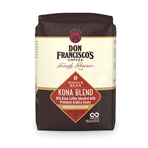 Don Francisco's Kona Blend, Medium Roast, Whole Bean Coffee, 100% Arabica - 28 Ounce Bag