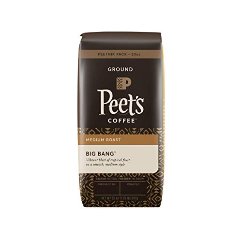 Peet's Coffee Big Bang, Medium Roast Ground Coffee, 20 Ounce Peetnik Pack