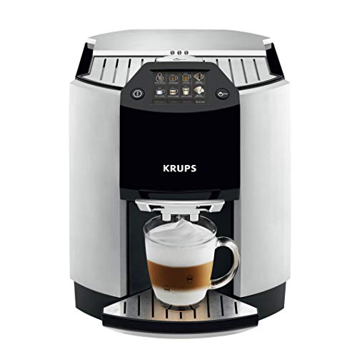 KRUPS EA9010 Fully Auto Cappuccino Machine Espresso Maker, Automatic Rinsing, Two Step Milk Frothing Technology, 57 Ounce, Silver