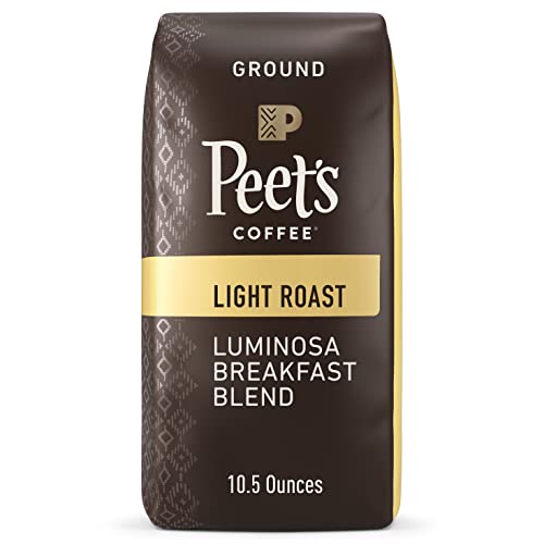 Peet’s Coffee, Light Roast Ground Coffee - Luminosa Breakfast Blend 10.5 Ounce Bag