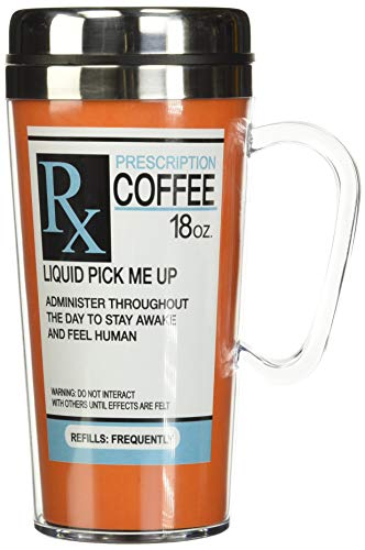 Spoontiques - Insulated Travel Mug - Prescription Coffee Cup - Coffee Lovers Gift - Funny Coffee Mug