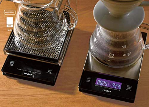 Hario V60 Drip Coffee Scale and Timer Pour Over Scale Stainless Steel