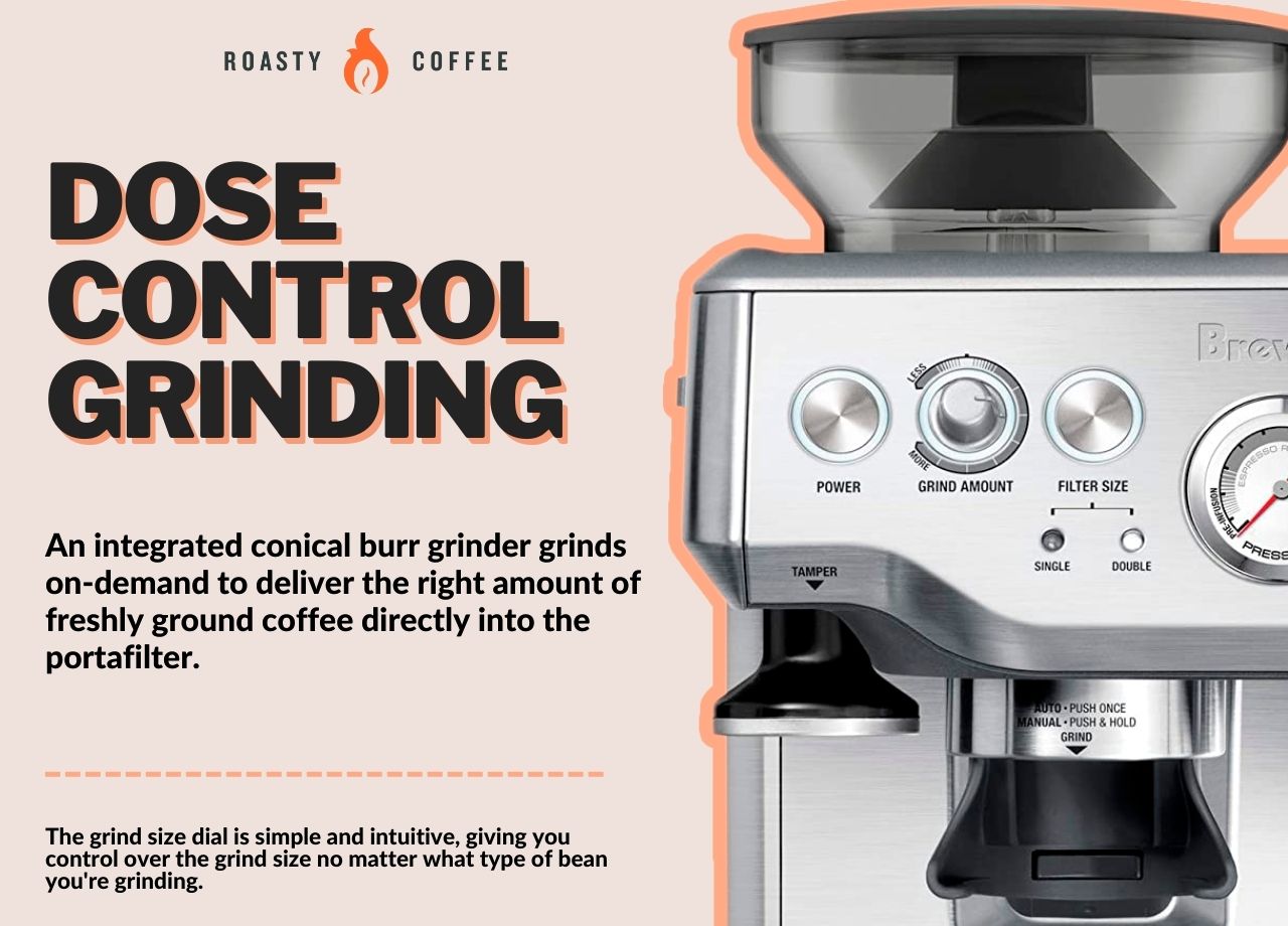 Breville BES870XL Barista Express Dose Control Grinding